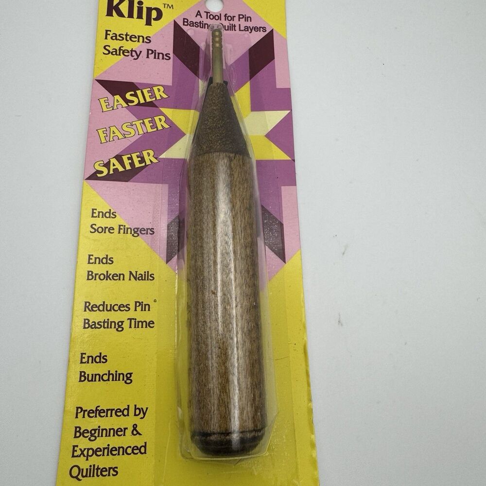 Vintage Kwik Klip Paula Jean Creations Safety Pin Quilt Layer Basting Tool USA